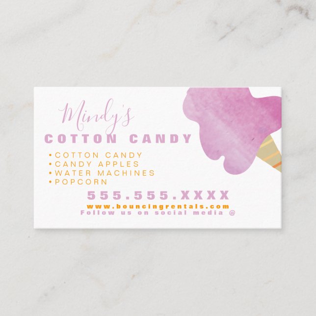 Aufblasbare Castell Jump House Bounce Party Rental Visitenkarte (Vorderseite)