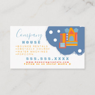 Aufblasbare Castell Jump House Bounce Party Rental Visitenkarte
