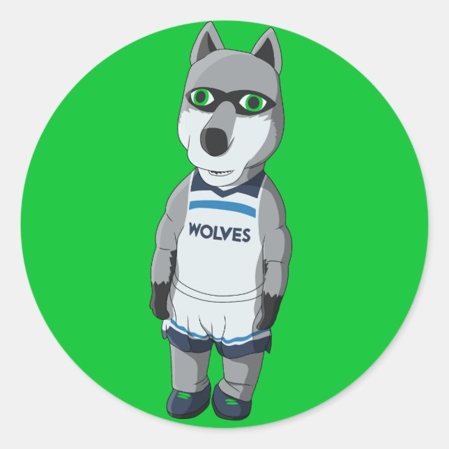 Aufblasbare Kronen / Kessel - Minnesota Basketball Runder Aufkleber (Vorderseite)