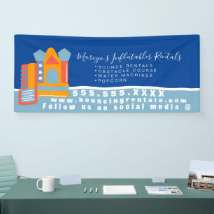 Aufblasbares Schlosssprunghaus Bounce Party Vermie Banner
