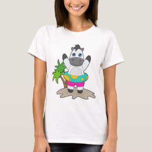 Aufblasbares Schwimmfloß für Pferde Sommer T-Shirt
