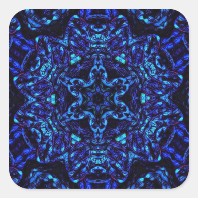 aufblasen quadratischer aufkleber (Vorderseite)