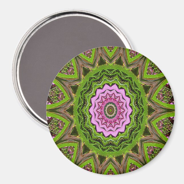 Aufblühend in Rosa..... Magnet (Vorderseite/Rückseite)