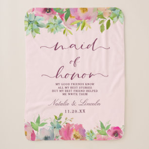 Aufblühende Chic-Minz- und Rosa-Ehrenjungfer-Zitat Sherpadecke