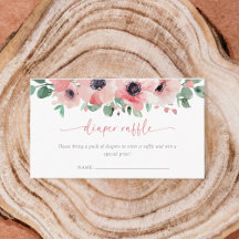 Aufblühende Liebe-Windel-Raffle-Rosa-Baby-Party