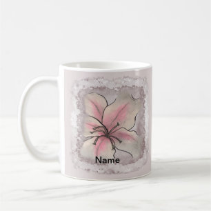 Aufblühende Lilienblume Kaffeetasse