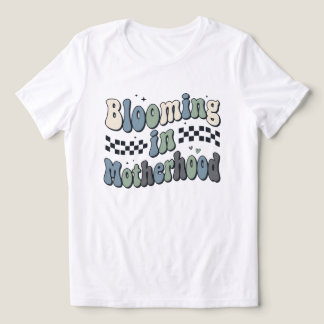 Aufblühende Mutterschaft Groovy Karierte Mama-Gesc Tri-Blend Shirt