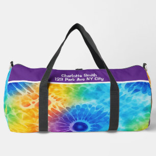 Aufblühende Regenbogen-Tie-Dye-Reise Duffle Bag