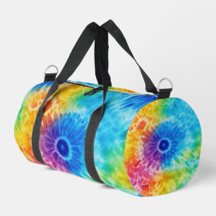 Aufblühende Regenbogen-Tie-Dye-Reise Duffle Bag