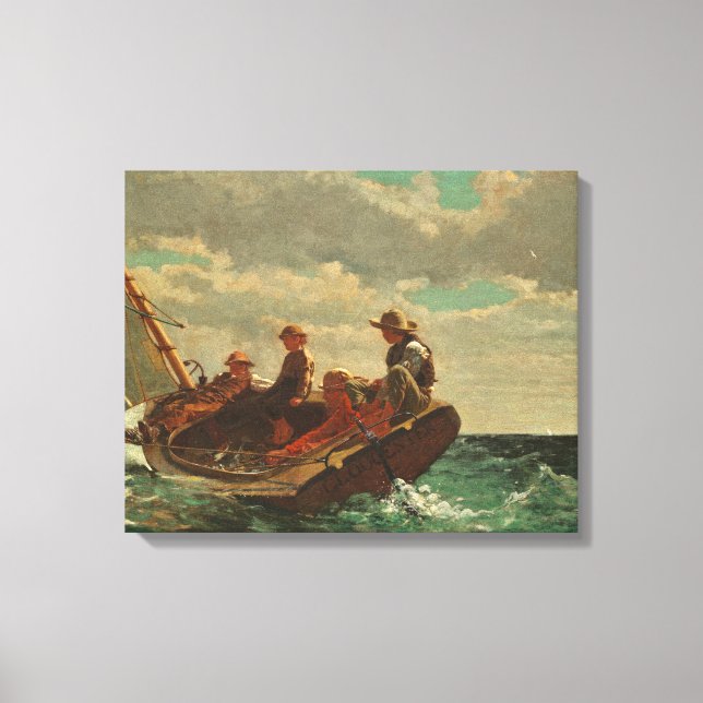 Aufbrechen (ein fairer Wind) 1873-76 Leinwanddruck (Vorderseite)