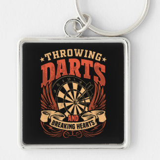 Aufbrechen von Darts Breaking Hearts Premium Schlüsselanhänger