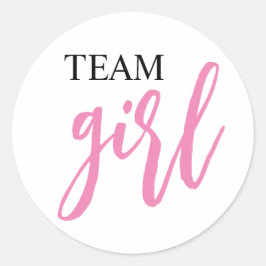 Aufdecken von Team-Girl-Round-Sticker Runder Aufkleber