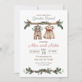 Aufdeckung der Einladung für Weihnachtsgeschlechte