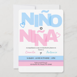 Aufdeckung der Einladung von Boho Pink oder Blue d