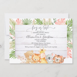 Aufdeckung der Einladung von Watercolor Forest Ani