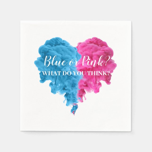 Aufdeckung der Gender-Raucher-Party von Napkins Serviette (Vorderseite)