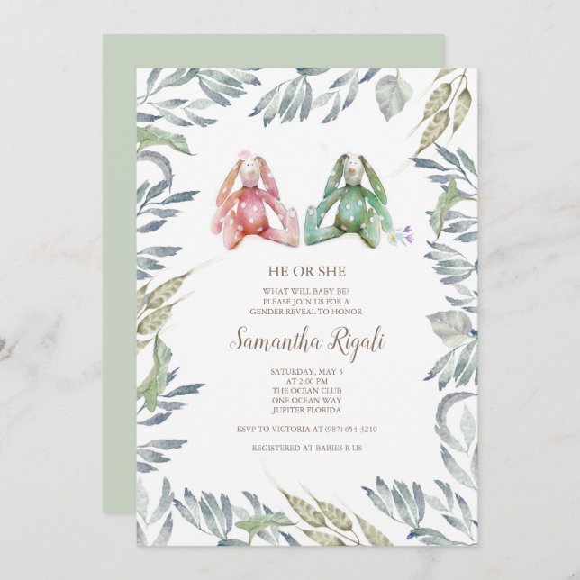 Aufdeckung der sonnigen Einladung (Vorne/Hinten)