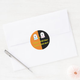 Aufdeckung des Geistergeschlechts in Booy oder Gho Runder Aufkleber