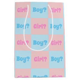 Aufdeckung des Geschlechts bei Jungen oder Mädchen Mittlere Geschenktüte