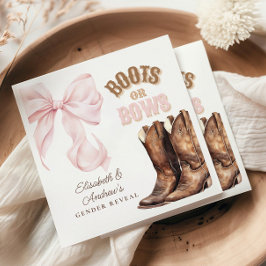 Aufdeckung von Stiefeln oder Bows Serviette