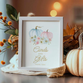 Aufdeckungskarten für Herbst und Geschenke Babydus Poster