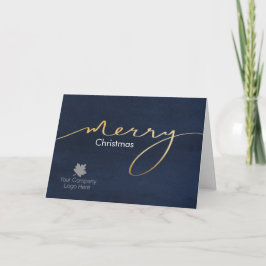 Aufdruck Logo Gold Joy Script Holiday Corporate Feiertagskarte