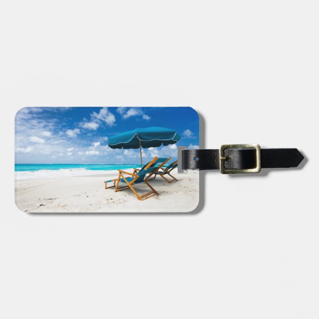 Aufenthaltsräume auf dem Strand Gepäckanhänger (Vorderseite horizontal)