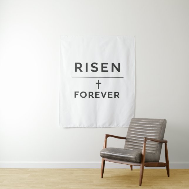 Auferstanden + Forever Sticker Wandteppich (Beispiel)