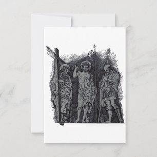 Auferstandener Christus mit Andreas und Longinus H Dankeskarte