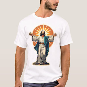 Auferstandener Christus Strahlen Vintage Gravur Sh T-Shirt
