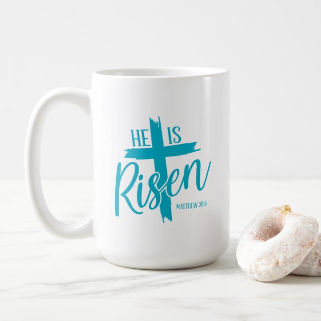 Auferstandenes Kreuz Kaffeetasse (Mit Donut)