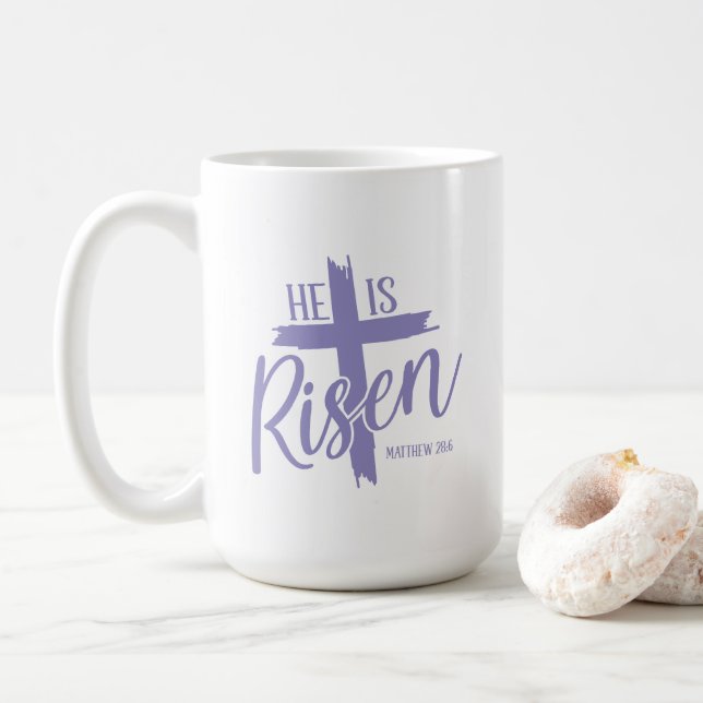 Auferstandenes Kreuz Kaffeetasse (Mit Donut)