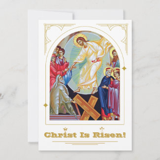 Auferstehung Christi "Anastasis" Orthodoxe Osterze Einladung