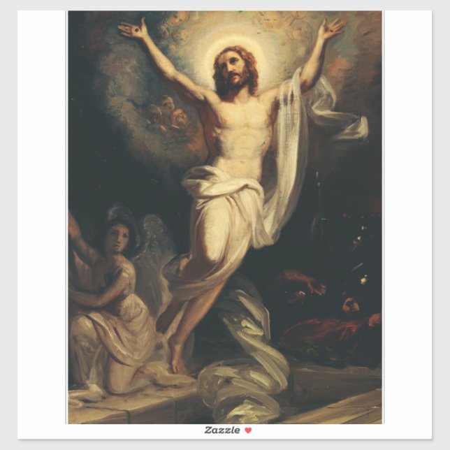 Auferstehung Christi durch Robert Wilhelm Ekman Aufkleber (Blatt)