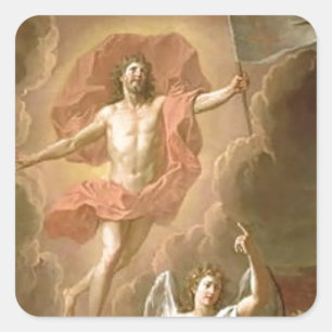 Auferstehung Christi Quadratischer Aufkleber