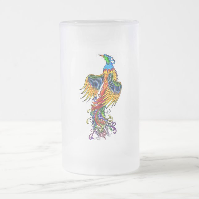 Auferstehung des Phönix Mattglas Bierglas (Mittel)