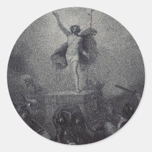 Auferstehung Jesu Christi Runder Aufkleber