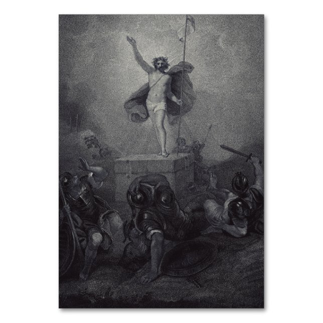 Auferstehung Jesu Christi Tischnummer (Vorderseite)