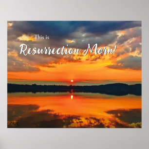 Auferstehung Morgens leuchtende Wolken am Morgenpl Poster