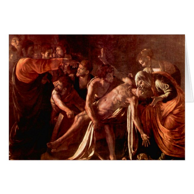 Auferstehung von Lazarus durch Caravaggio (Vorderseite (Horizontal))