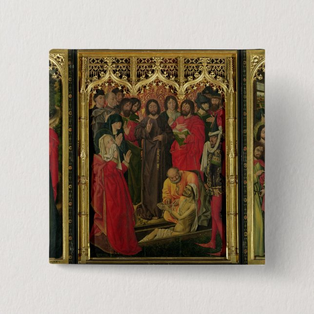 Auferstehung von Lazarus-Triptychon; Das Anheben Button (Vorderseite)