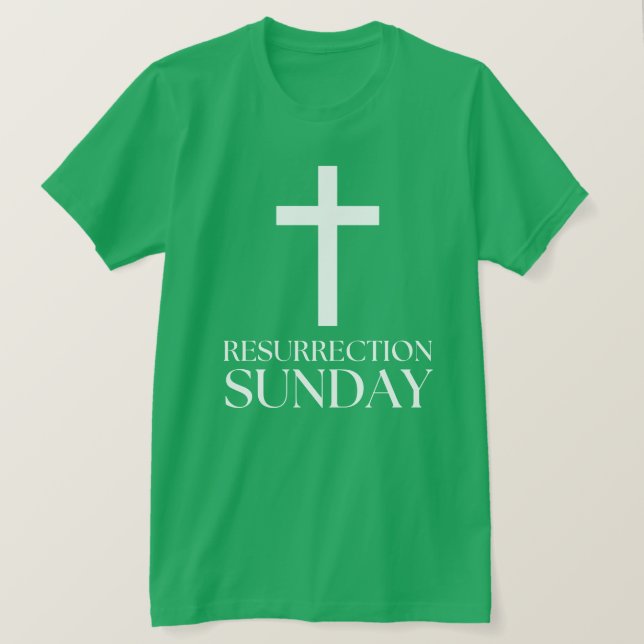Auferstehungssonntag Kreuz Christliches Osterfest T-Shirt (Design vorne)