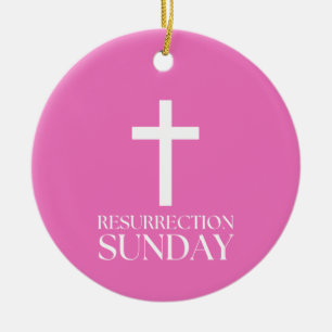 Auferstehungssonntag Kreuz Christliches Ostern Keramik Ornament