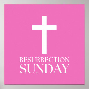 Auferstehungssonntag Kreuz Christliches Ostern Poster