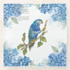 Auffallend handgestrichen Ultramarine Lorikeet Glasuntersetzer