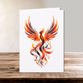 Auffallend Phoenix in Flammen Vector Art Karte