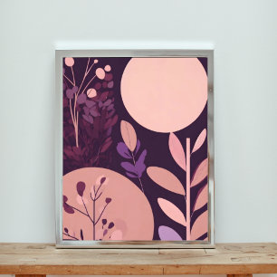Auffallend Rosa und Lila Blumenbilder Fotodruck