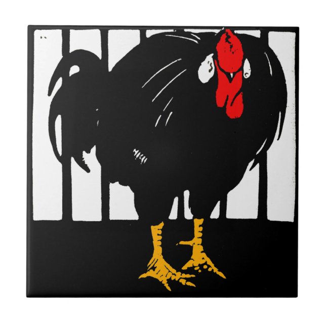 Auffallend Viktorianische Holzschnitt-Untersetzer Fliese (Vorderseite)