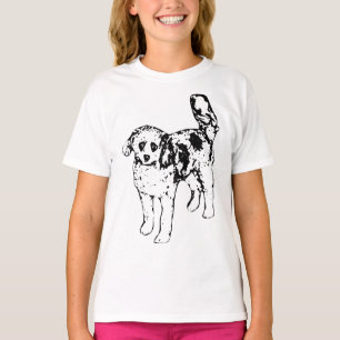 Auffallende grafische Tinteninien für festliche Fe T-Shirt
