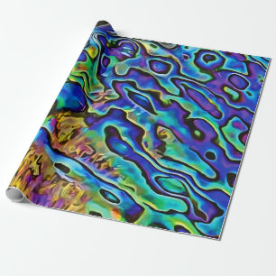 Auffallende irisierende Abalone-Meeresmuschel Geschenkpapier